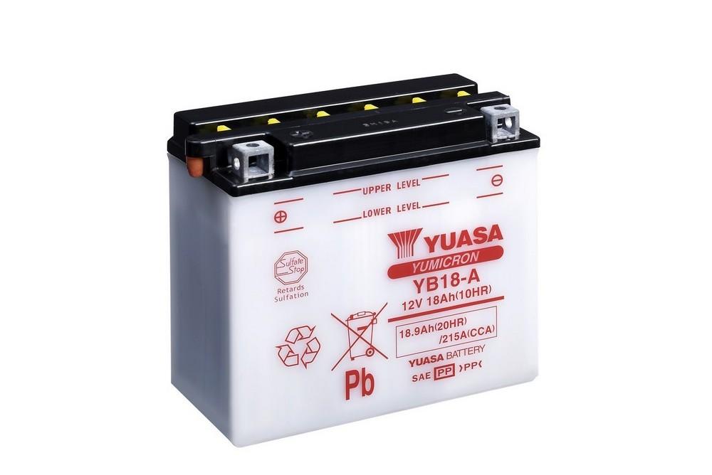 Batteria auto YUASA Moto YB18 A CCA PIOMBO 12V 18Ah 215A